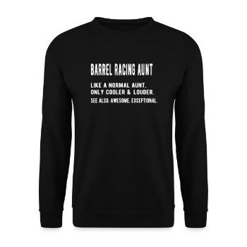 Meilleur Barrel Racing Tante Cadeau Barrel Racer Tante - Sweat-shirt Unisexe - noir - Devant - Alina (178cm) & Michal (187cm)