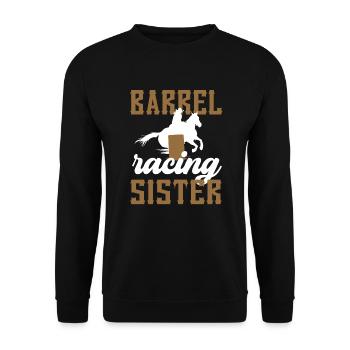 Barrel Racing Sister Meilleure sœur Barrel Racing - Sweat-shirt Unisexe - noir - Devant - Alina (178cm) & Michal (187cm)