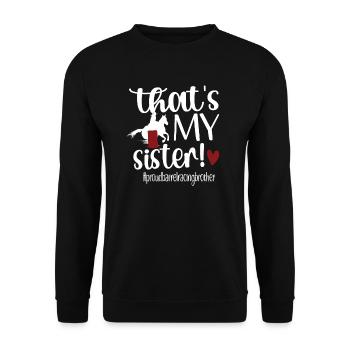 Barrel Racing Brother Meilleur Frère de course de barils - Sweat-shirt Unisexe - noir - Devant - Alina (178cm) & Michal (187cm)