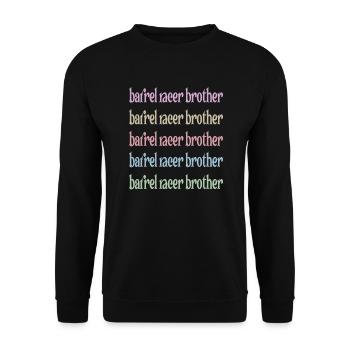 Barrel Racing Brother Meilleur Frère de course de barils - Sweat-shirt Unisexe - noir - Devant - Alina (178cm) & Michal (187cm)
