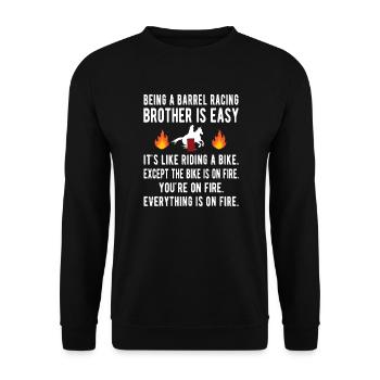Barrel Racing Brother Barrel Racing Brother Cadeau - Sweat-shirt Unisexe - noir - Devant - Alina (178cm) & Michal (187cm)