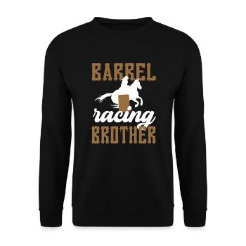 Barrel Racing Brother Cadeau Barrel Racing Brother - Sweat-shirt Unisexe - noir - Devant - Alina (178cm) & Michal (187cm)