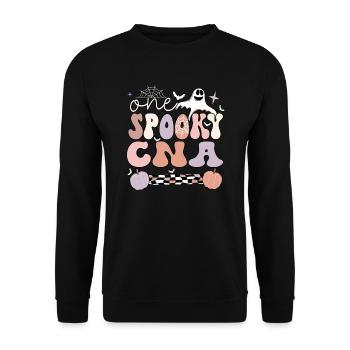 Certified Nursing Assistant Halloween CNA Nurse - Unisex Pullover - Schwarz - Vorne - Alina (178cm) & Michal (187cm)
