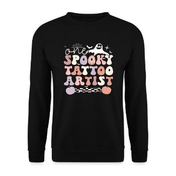 Tattoo Artist Halloween Tattooist Tattoo Master - Unisex Sweatshirt - black - Front - Alina (178cm) & Michal (187cm)