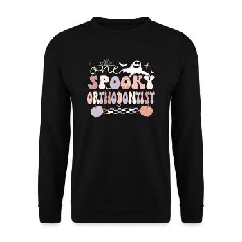 Cadeaux orthodontiques d’Halloween d’orthodontiste effrayants - Sweat-shirt Unisexe - noir - Devant - Alina (178cm) & Michal (187cm)