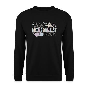 Cadeaux orthodontiques d’Halloween d’orthodontiste effrayants - Sweat-shirt Unisexe - noir - Devant - Alina (178cm) & Michal (187cm)