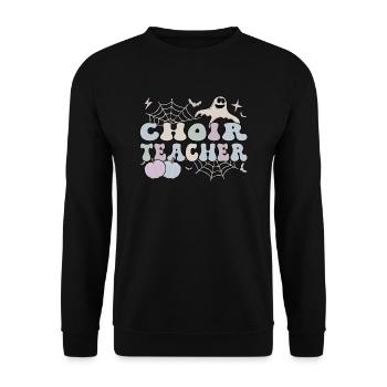 Spooky Choir Teacher Halloween Choir Teaching Gift - Unisex Sweatshirt - black - Front - Alina (178cm) & Michal (187cm)