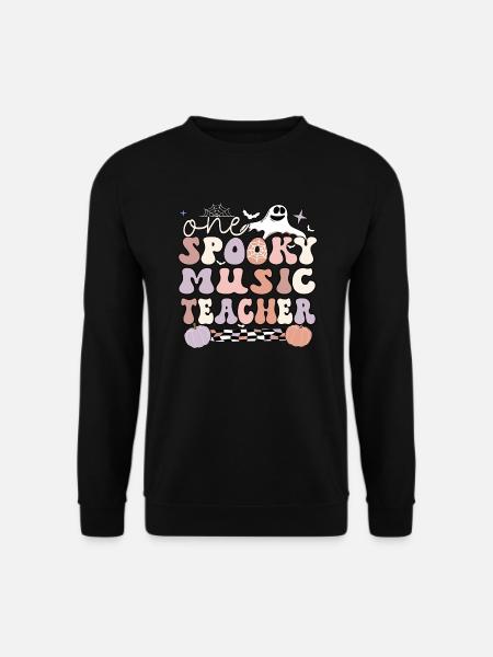 Spooky Music Teacher Halloween Music Teaching Gift - Unisex Sweatshirt - black