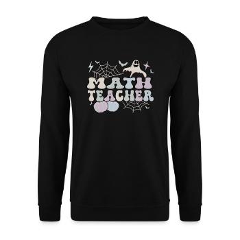 Spooky Math Teacher Halloween Math Teaching Gift - Sweat-shirt Unisexe - noir - Devant - Alina (178cm) & Michal (187cm)