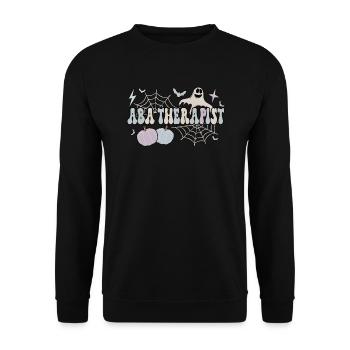 ABA Therapist Applied Behavior Analyst Halloween - Unisex Sweatshirt - black - Front - Alina (178cm) & Michal (187cm)