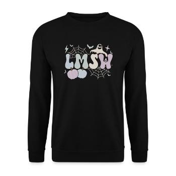 LMSW Licensed Master Social Worker Halloween - Unisex Sweatshirt - black - Front - Alina (178cm) & Michal (187cm)
