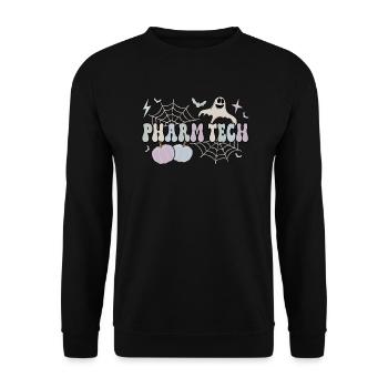 Pharmacy Technologist Halloween Pharmacy Tech - Unisex Sweatshirt - black - Front - Alina (178cm) & Michal (187cm)