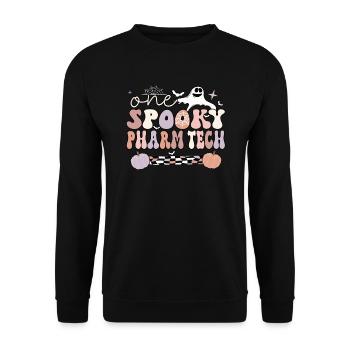 Pharmacy Technologist Halloween Pharmacy Tech - Unisex Sweatshirt - black - Front - Alina (178cm) & Michal (187cm)