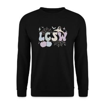 LCSW Licensed Clinical Social Worker Halloween - Unisex Sweatshirt - black - Front - Alina (178cm) & Michal (187cm)