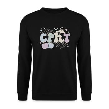 CPhT Tech Certified Pharmacy Technician Halloween - Unisex Pullover - Schwarz - Vorne - Alina (178cm) & Michal (187cm)