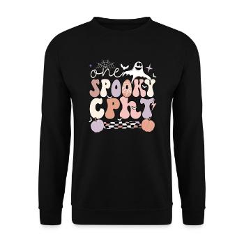 CPhT Tech Certified Pharmacy Technician Halloween - Unisex Pullover - Schwarz - Vorne - Alina (178cm) & Michal (187cm)