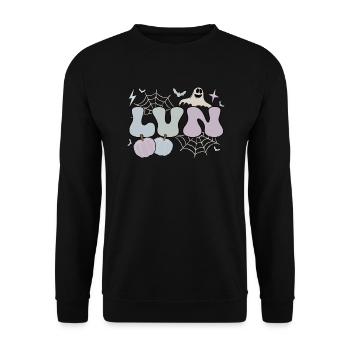 LVN Nurse Licensed Vocational Nurse Halloween - Unisex Sweatshirt - black - Front - Alina (178cm) & Michal (187cm)