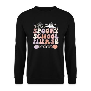 School Nurse Halloween RN School Nursing Gifts - Unisex Sweatshirt - black - Front - Alina (178cm) & Michal (187cm)