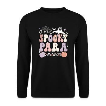 Paraprofessional Halloween Para Teacher Parapro - Unisex Sweatshirt - black - Front - Alina (178cm) & Michal (187cm)