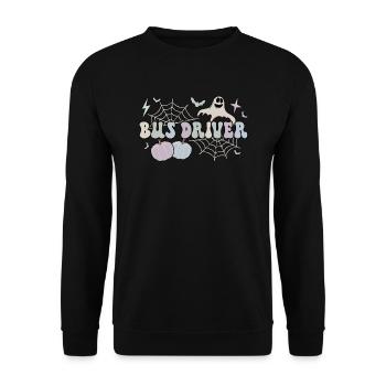 School Bus Driver Halloween School Bus Driving - Unisex Sweatshirt - black - Front - Alina (178cm) & Michal (187cm)