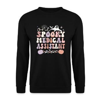 Medical Assistant Halloween Med Assistant Gifts - Unisex Pullover - Schwarz - Vorne - Alina (178cm) & Michal (187cm)