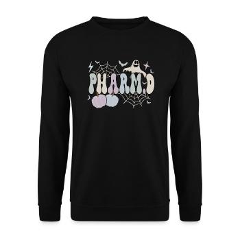 PharmD Doctor Of Pharmacy Halloween Pharmacist - Unisex Sweatshirt - black - Front - Alina (178cm) & Michal (187cm)