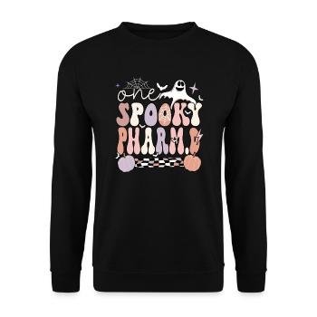 PharmD Doctor Of Pharmacy Halloween Pharmacist - Unisex Sweatshirt - black - Front - Alina (178cm) & Michal (187cm)