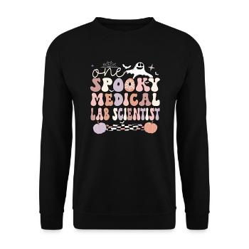 Scientifique de laboratoire médical Halloween Cadeau de laboratoire médical - Sweat-shirt Unisexe - noir - Devant - Alina (178cm) & Michal (187cm)