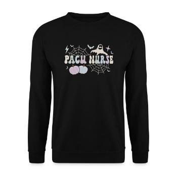 Post Anesthesia Care Unit PACU Nurse Halloween - Unisex Sweatshirt - black - Front - Alina (178cm) & Michal (187cm)