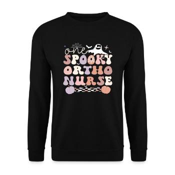 Orthopedic Nurse RN Halloween Ortho Nurse Gifts - Unisex Sweatshirt - black - Front - Alina (178cm) & Michal (187cm)