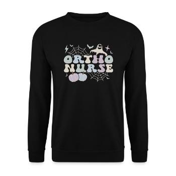 Orthopedic Nurse RN Halloween Ortho Nurse Gifts - Unisex Sweatshirt - black - Front - Alina (178cm) & Michal (187cm)