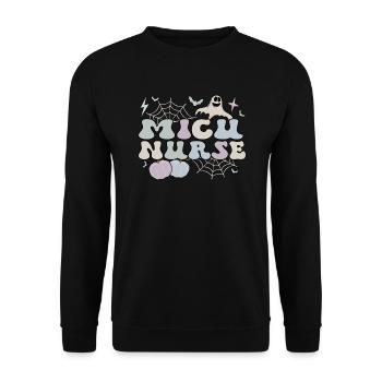 MICU Infirmière Unité de soins intensifs médicaux Halloween - Sweat-shirt Unisexe - noir - Devant - Alina (178cm) & Michal (187cm)
