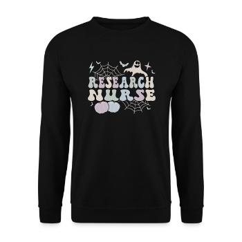 Research Nurse Clinical Research Nursing Halloween - Unisex Sweatshirt - black - Front - Alina (178cm) & Michal (187cm)