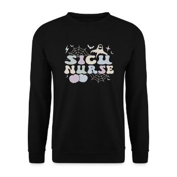 SICU Nurse Surgical Intensive Care Unit Halloween - Unisex Sweatshirt - black - Front - Alina (178cm) & Michal (187cm)