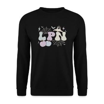 LPN Nurse Halloween Licensed Practical Nurse Gifts - Unisex Pullover - Schwarz - Vorne - Alina (178cm) & Michal (187cm)