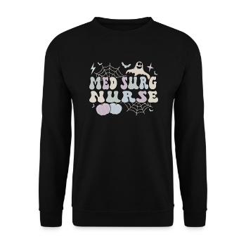 Med Surg Nurse Halloween Medical-Surgical Nursing - Unisex Sweatshirt - black - Front - Alina (178cm) & Michal (187cm)