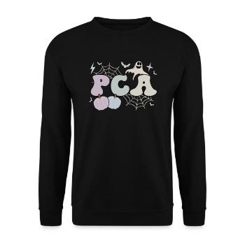 Patient Care Assistant Halloween PCA Nurse Poison - Unisex Sweatshirt - black - Front - Alina (178cm) & Michal (187cm)