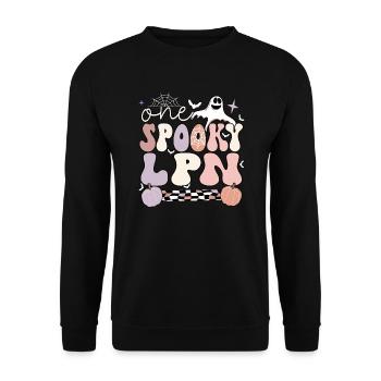 LPN Nurse Halloween Licensed Practical Nurse Gifts - Unisex Pullover - Schwarz - Vorne - Alina (178cm) & Michal (187cm)