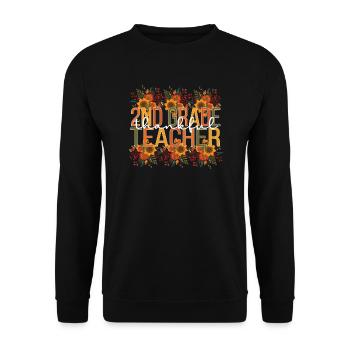 2nd Grade Teacher Thanksgiving Second Grade Team - Unisex Sweatshirt - black - Front - Alina (178cm) & Michal (187cm)
