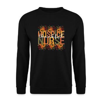 Hospice Nurse Thanksgiving Hospice Nursing Gifts - Unisex Sweatshirt - black - Front - Alina (178cm) & Michal (187cm)