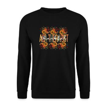 ABA Therapist Thanksgiving Behavior Analysts Gifts - Unisex Sweatshirt - black - Front - Alina (178cm) & Michal (187cm)