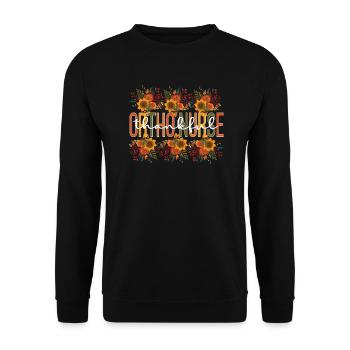 Orthopedic Nurse RN Thanksgiving Ortho Nurse Gifts - Unisex Sweatshirt - black - Front - Alina (178cm) & Michal (187cm)