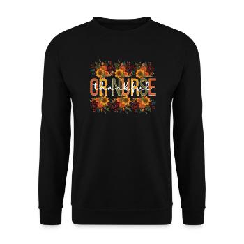 OR Nurse Thanksgiving Operating Room Nurse Gifts - Unisex Sweatshirt - black - Front - Alina (178cm) & Michal (187cm)