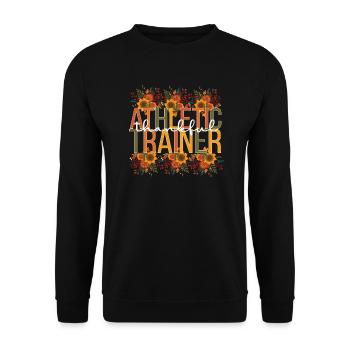 Certified Athletic Trainer Thanksgiving AT Gifts - Unisex Sweatshirt - black - Front - Alina (178cm) & Michal (187cm)