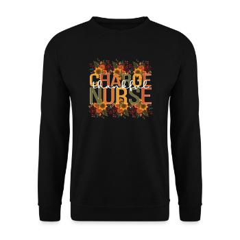 Charge Nurse Thanksgiving Charge Nursing Gifts - Unisex Sweatshirt - black - Front - Alina (178cm) & Michal (187cm)