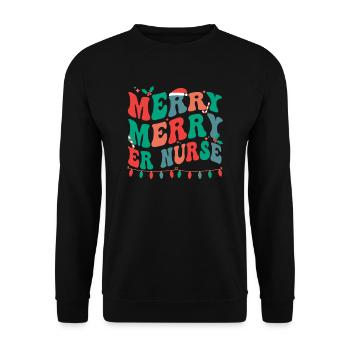 Infirmière de salle d’urgence Noël Infirmière d’urgence Cadeaux de Noël - Sweat-shirt Unisexe - noir - Devant - Alina (178cm) & Michal (187cm)