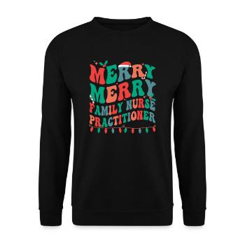 Family Nurse Practitioner Christmas FNP Xmas Gifts - Unisex Pullover - Schwarz - Vorne - Alina (178cm) & Michal (187cm)