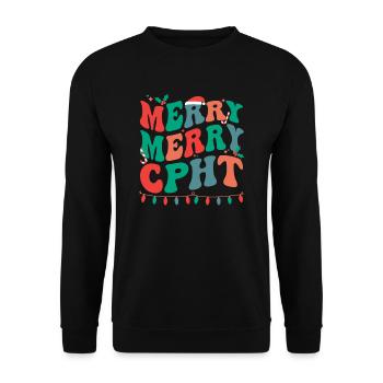 CPhT Christmas Certified Pharmacy Technician Xmas - Unisex Pullover - Schwarz - Vorne - Alina (178cm) & Michal (187cm)