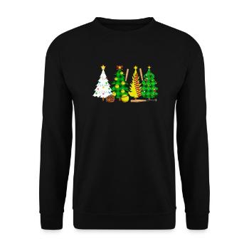 Softball Christmas Softball Player Xmas Party Gift - Unisex Pullover - Schwarz - Vorne - Alina (178cm) & Michal (187cm)