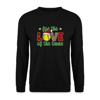 Softball Christmas Gifts Softball Player Xmas - Unisex Pullover - Schwarz - Vorne - Alina (178cm) & Michal (187cm)